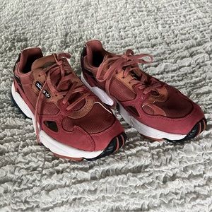 Adidas Falcon trainers women’s size 7.5 sneakers pink suede